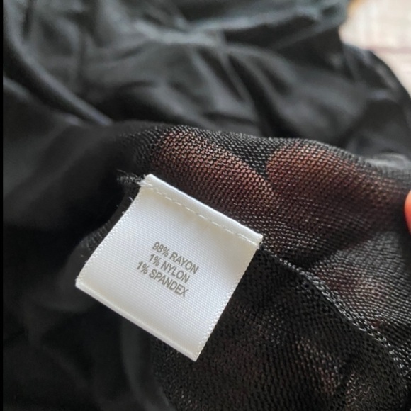 A.L.C Drop Waist Black Dress with layered ruffle hem and a mesh bodice - M - Picture 11 of 14